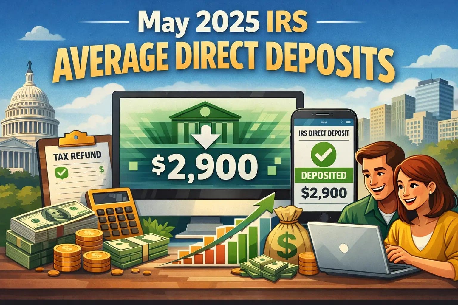 May 2025 IRS Average Direct Deposits