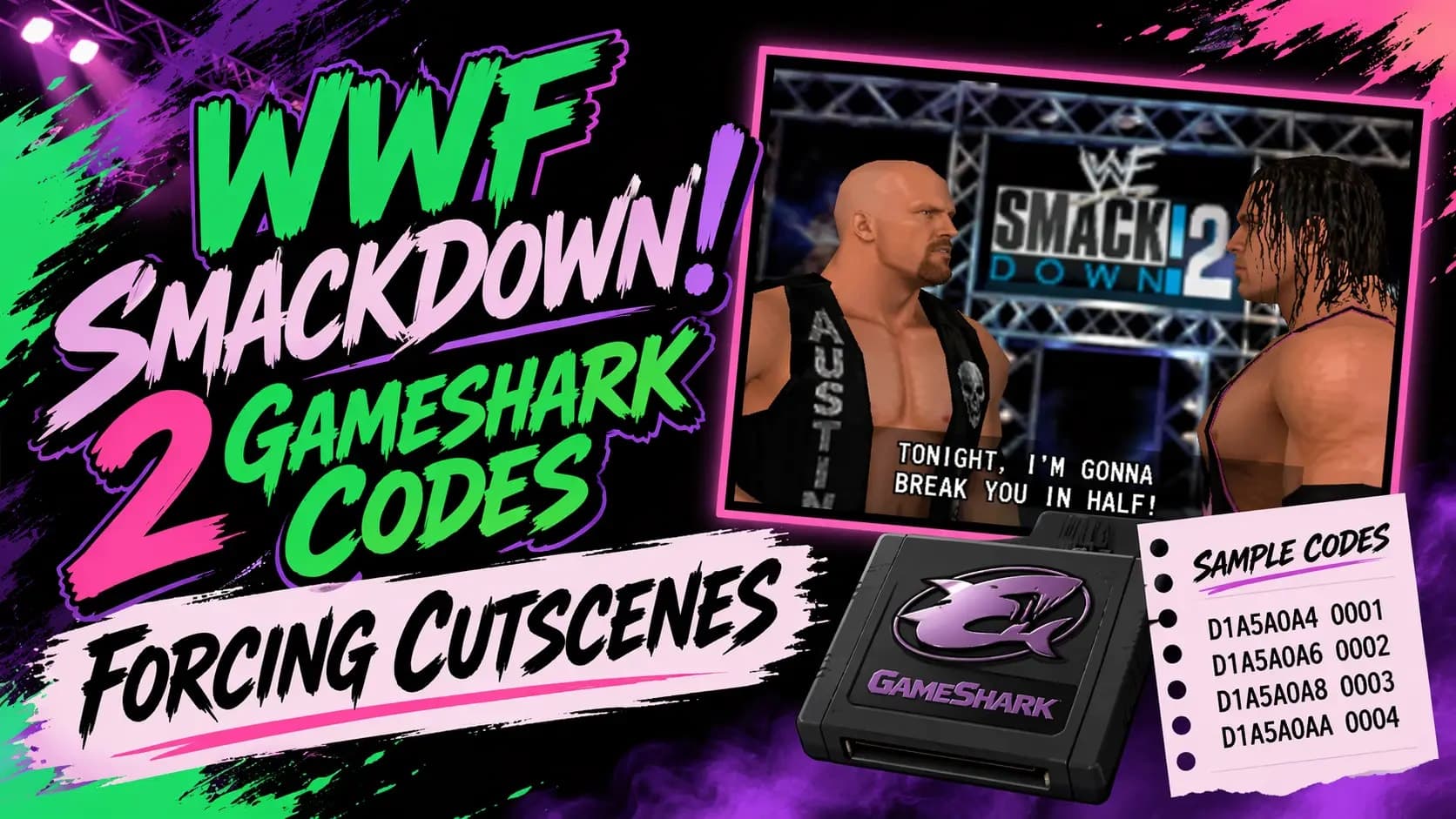 WWF Smackdown 2 Gameshark Codes Forcing Cutscenes